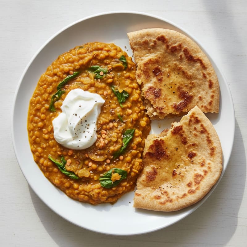 Hearty Lentil Daal with Warm Roti