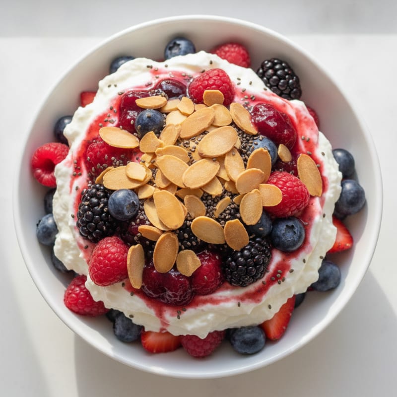 Creamy Greek Yogurt Protein Parfait with Mixed Berries