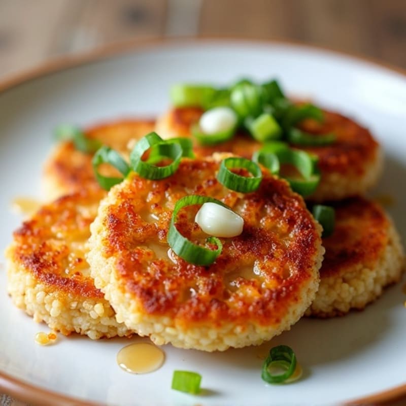 Crispy Asian-Spiced Rice Cakes with Sesame