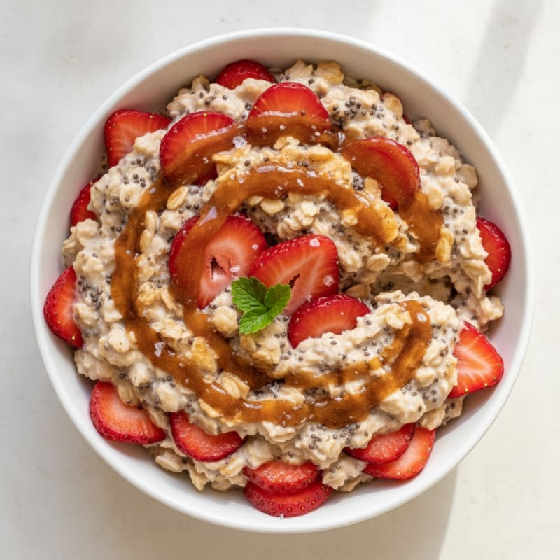 Strawberry Shortcake Overnight Oats