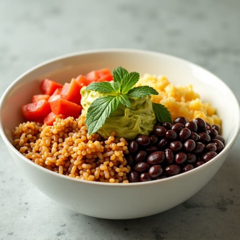 Lean Ground Turkey Taco Bowl with Fresh Pico and Creamy Avocado Dressing