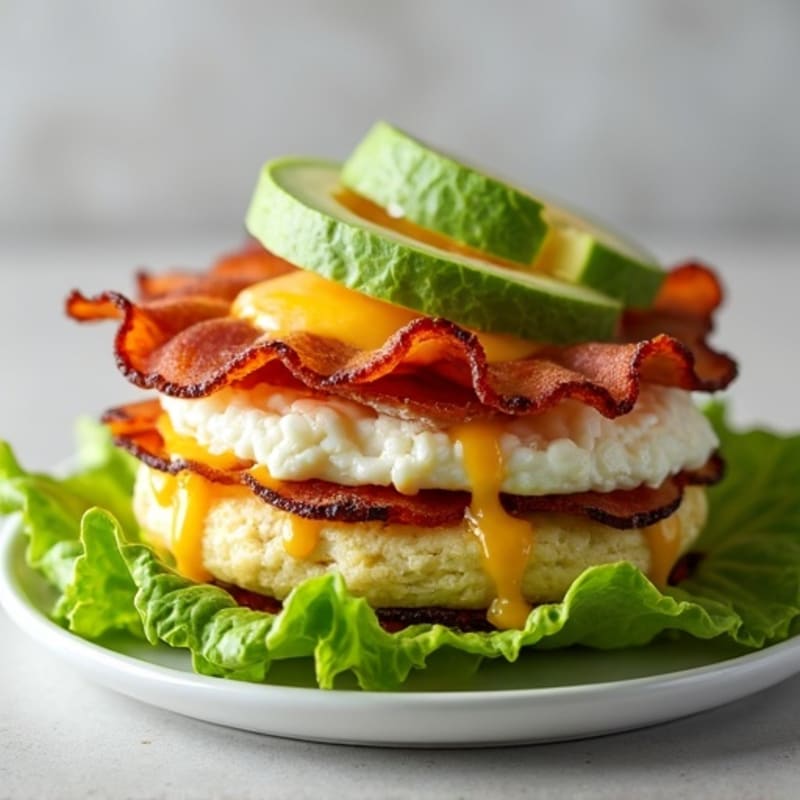 Crispy Turkey Bacon and Avocado Lettuce Stack