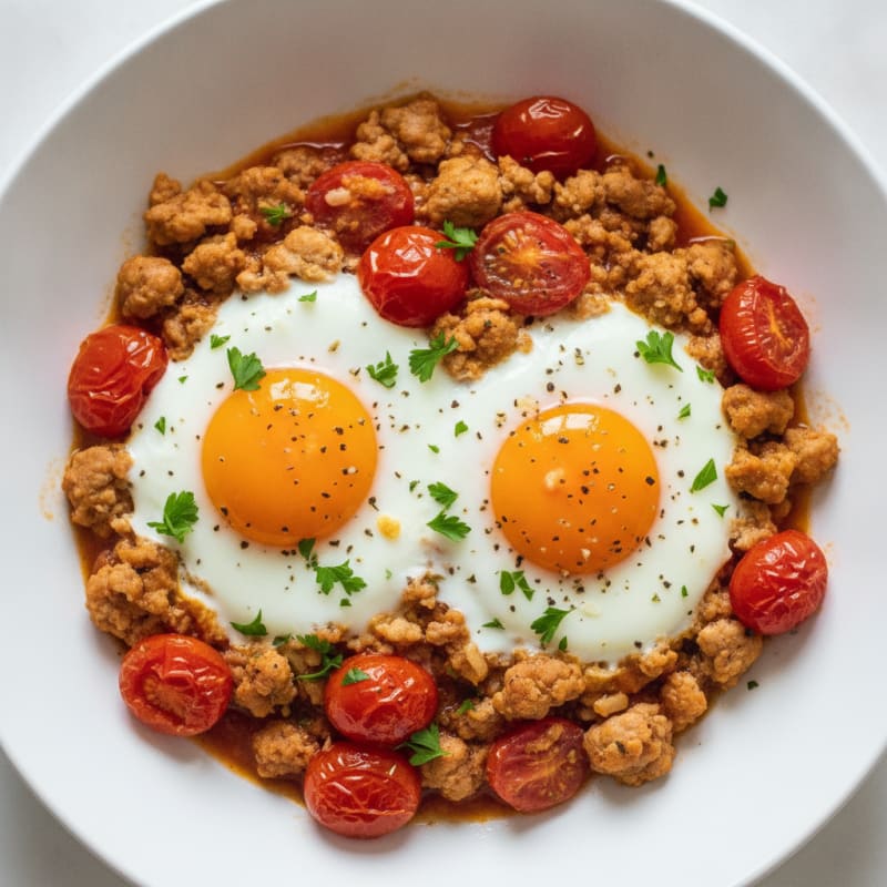 Baked Eggs with Roasted Tomatoes