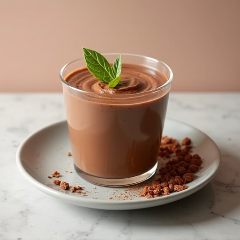Silky Chocolate Protein Pudding with Peanut Butter Swirl