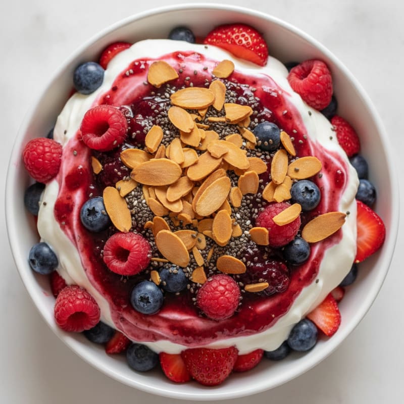 Creamy Greek Yogurt Protein Parfait with Mixed Berries