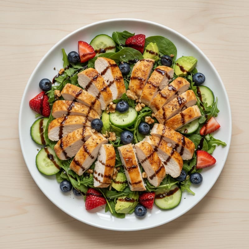 Roasted Chicken and Berry Salad