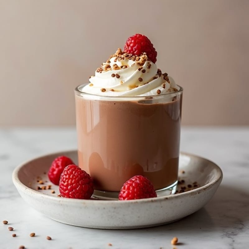 Silky Chocolate Protein Pudding with Peanut Butter Swirl