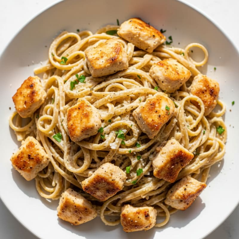 Garlic Parmesan Chicken Alfredo Pasta
