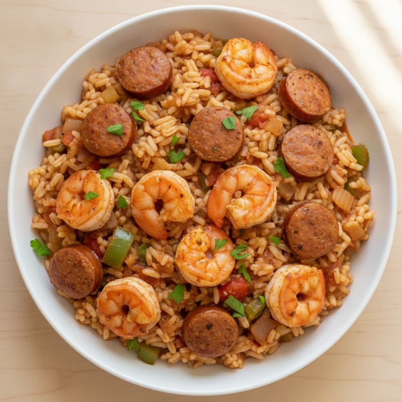 Creole Shrimp and Sausage Jambalaya