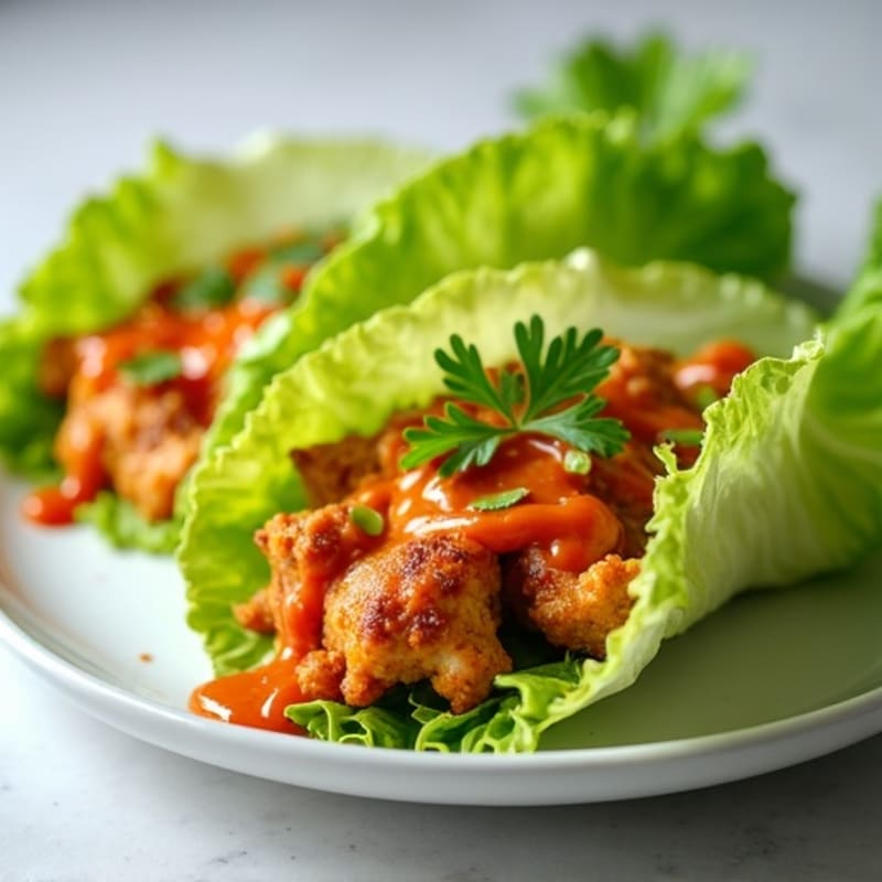 Crispy Buffalo Chicken Lettuce Wrap