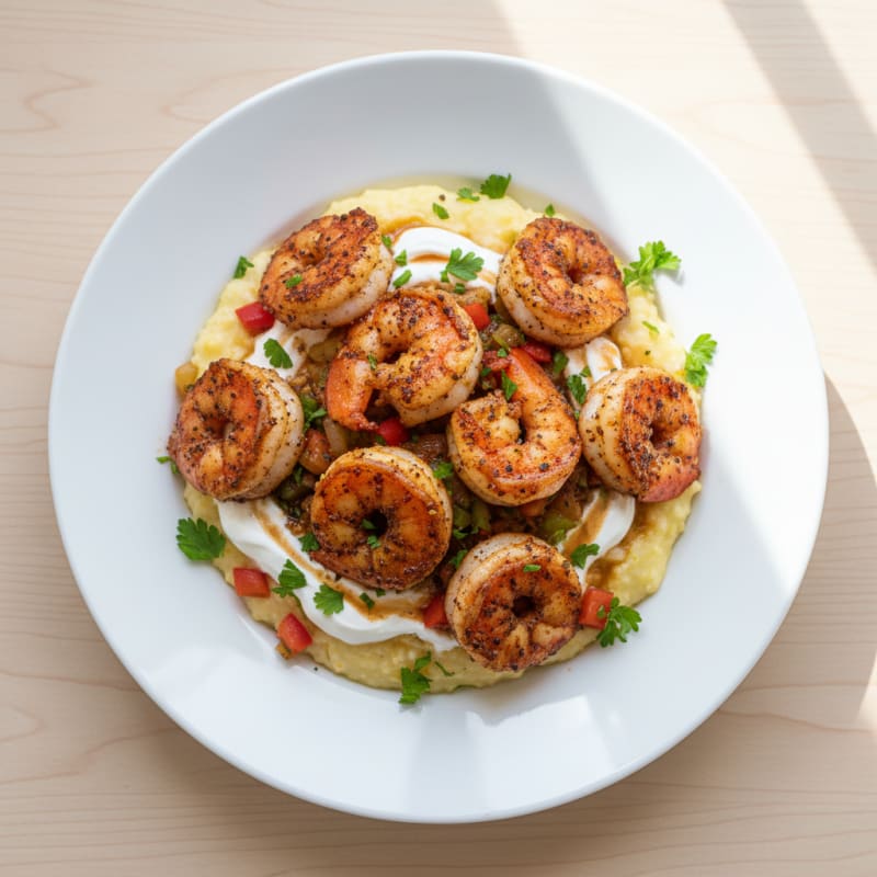 Creamy Cajun Shrimp and Grits