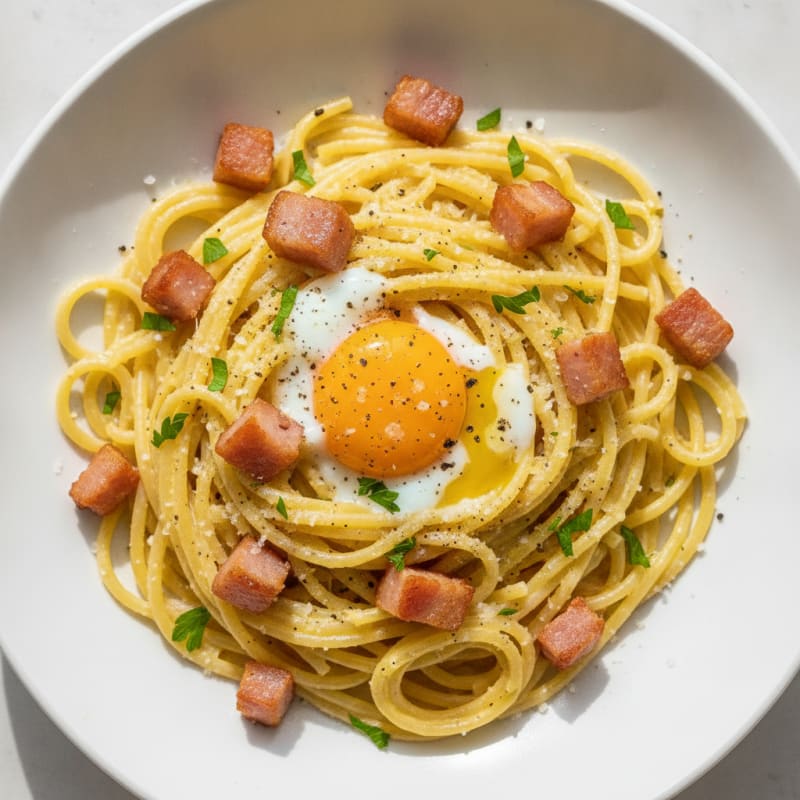Classic Carbonara with Pancetta and Egg