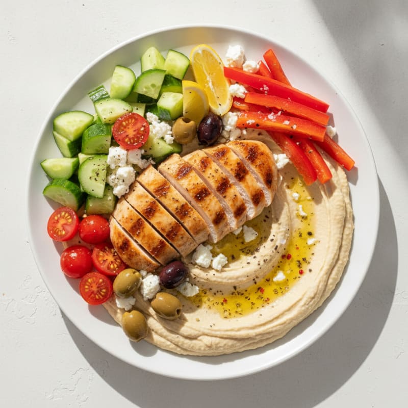Mediterranean Hummus Vegetable Platter