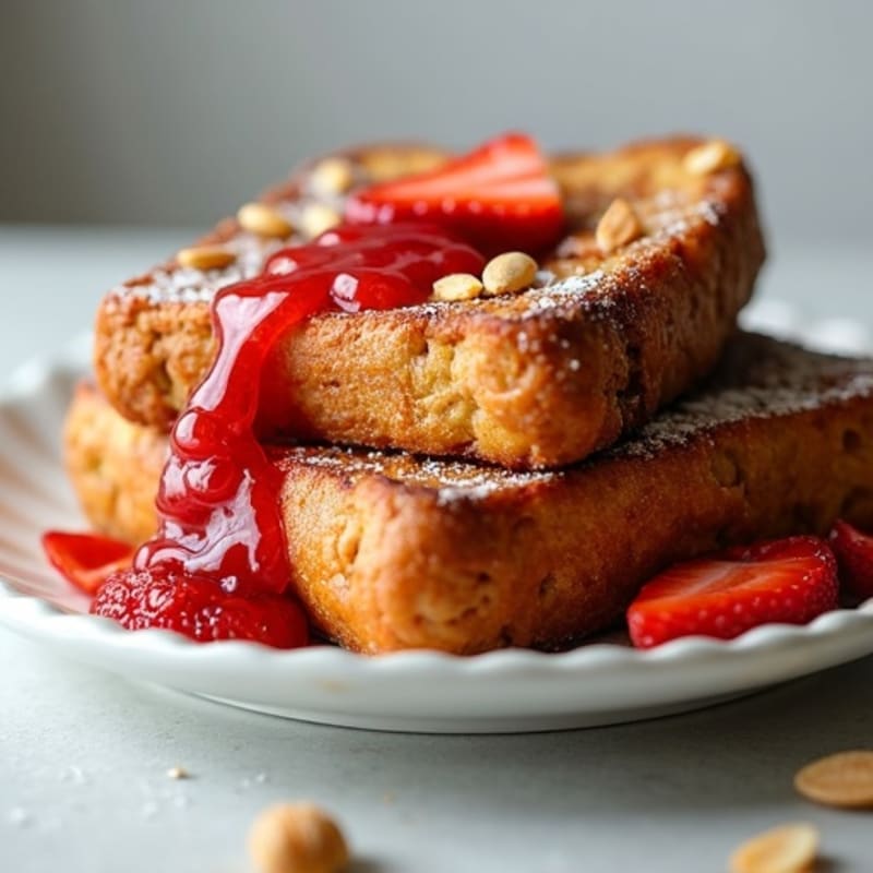 Crispy Almond-Crusted PB&J French Toast