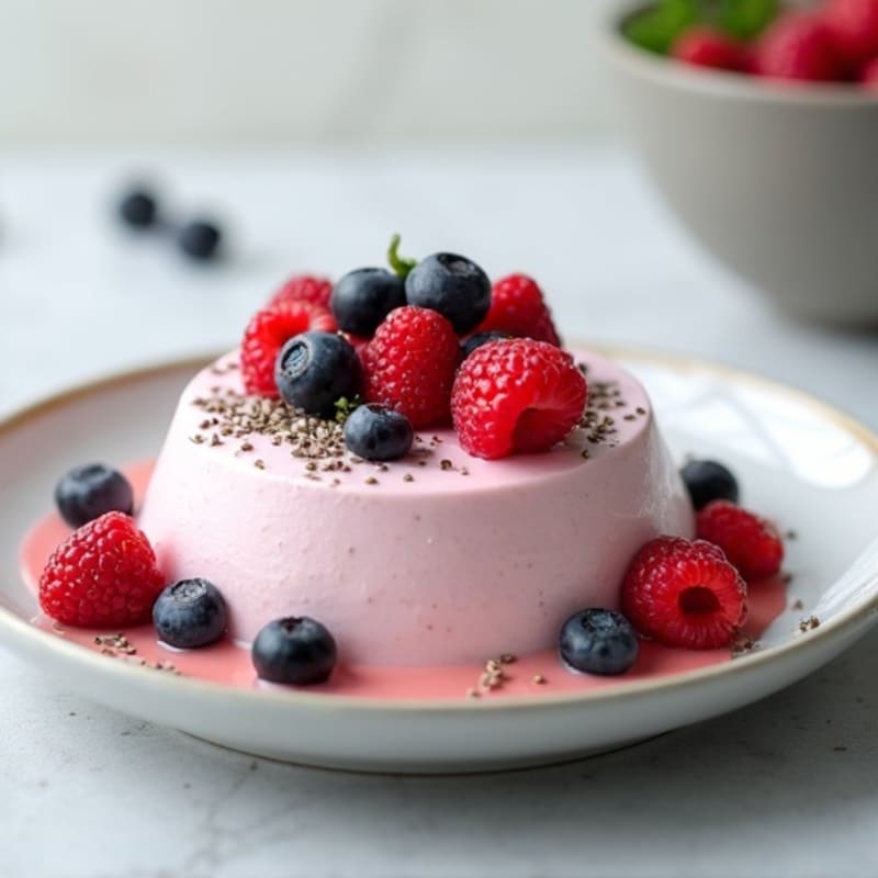Silky Greek Yogurt Protein Mousse with Mixed Berries