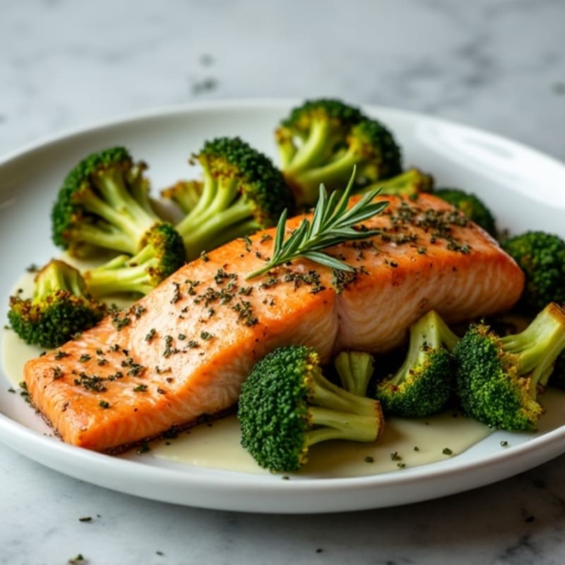 Herb-Crusted Pan Seared Salmon with Roasted Vegetables