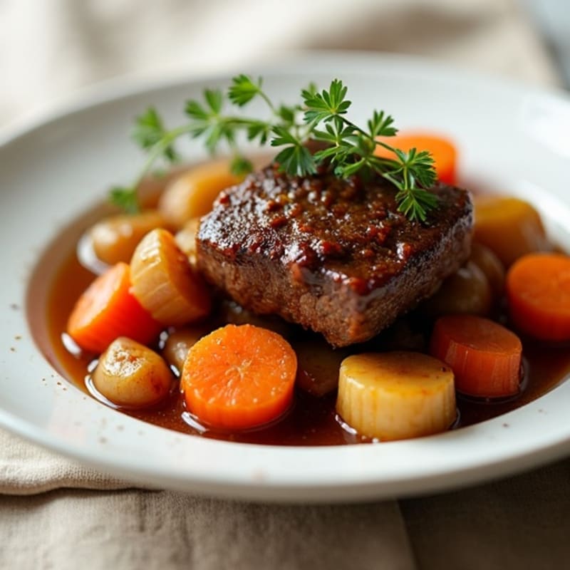Warmly Spiced Braised Lamb with Root Vegetables