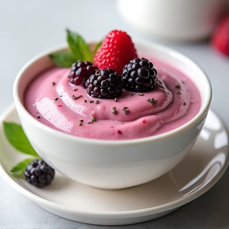 Creamy Greek Yogurt Protein Pudding with Mixed Berries