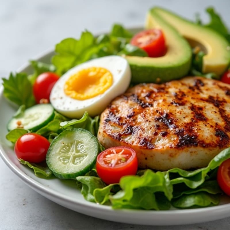 Grilled Chicken Cobb Salad with Fresh Veggies
