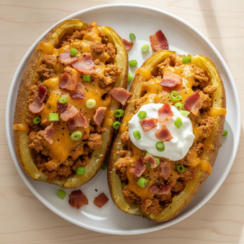 Bacon Cheddar Stuffed Potatoes