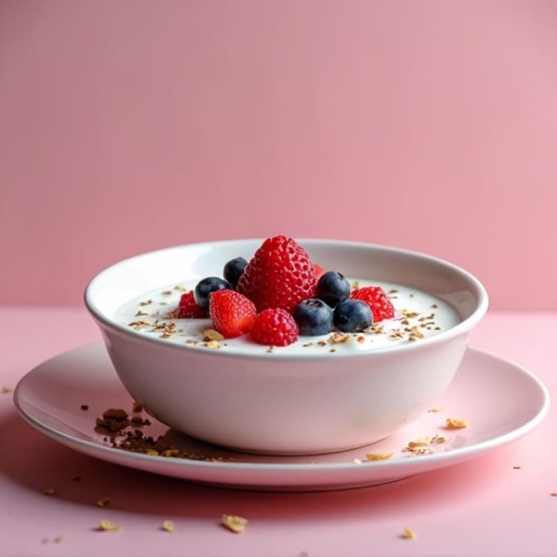 Silky Greek Yogurt Protein Mousse with Berries