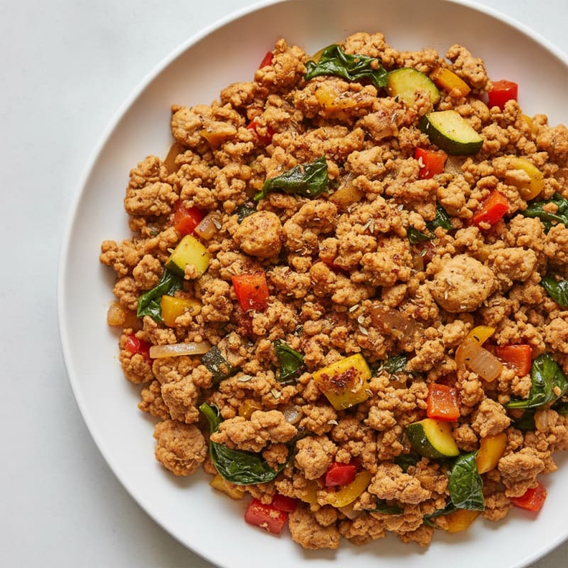 Savory Ground Turkey and Vegetable Skillet