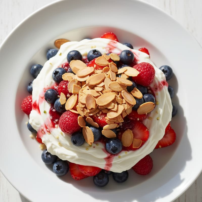 Greek Yogurt Protein Parfait with Mixed Berries