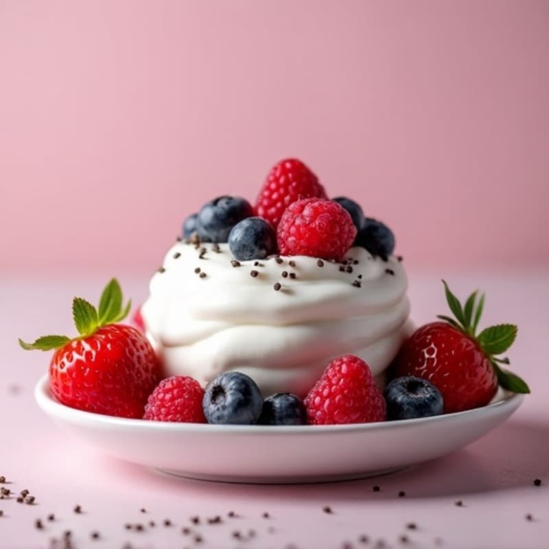 Silky Greek Yogurt Protein Mousse with Berries