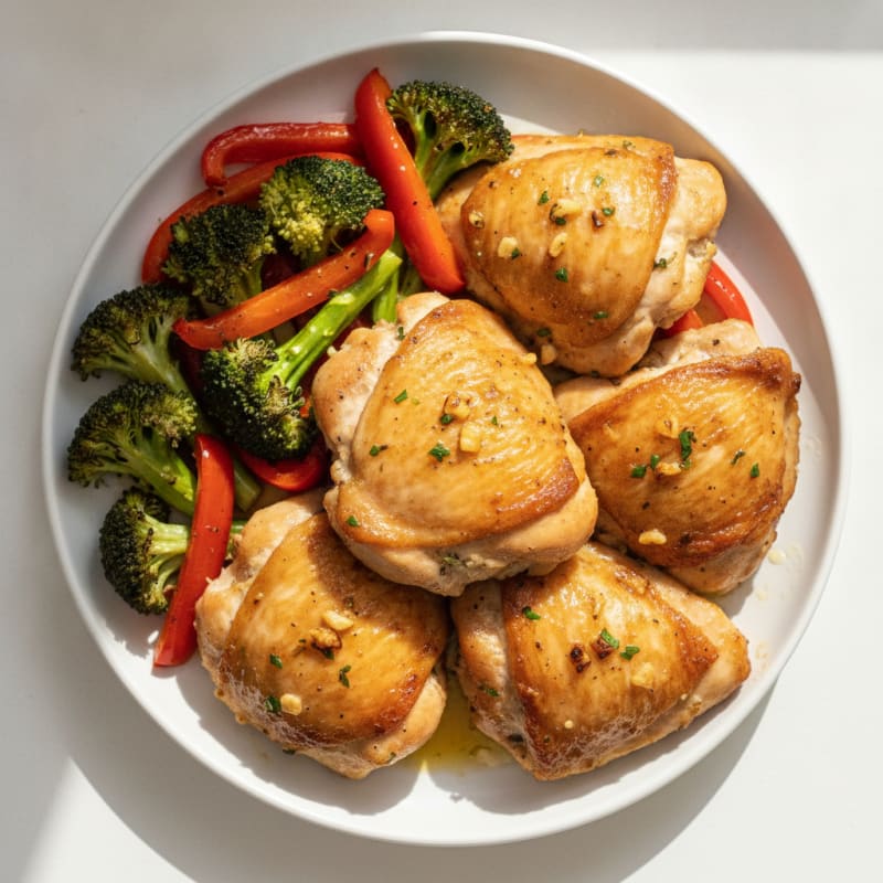 Garlic Herb Roasted Chicken Thighs