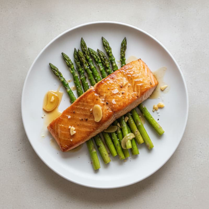 Honey-Glazed Salmon with Roasted Asparagus