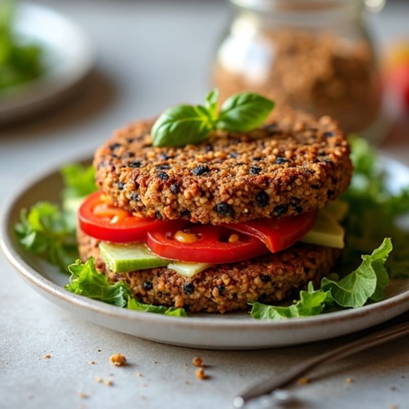 Spicy Black Bean Quinoa Burgers