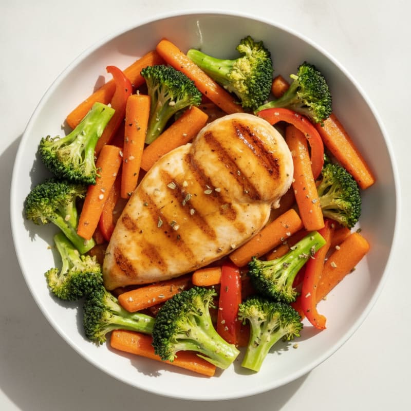 Pan-Seared Chicken with Roasted Vegetables