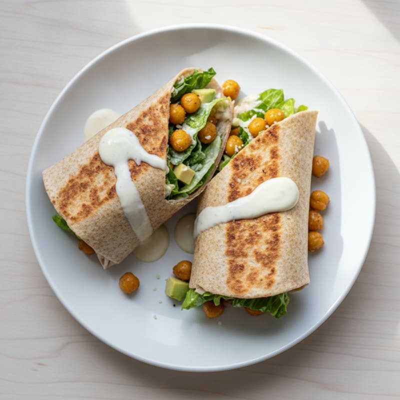 Chickpea Caesar Protein Wrap