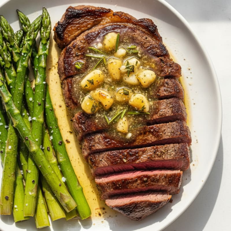 Pan-Seared Steak with Garlic Herb Butter