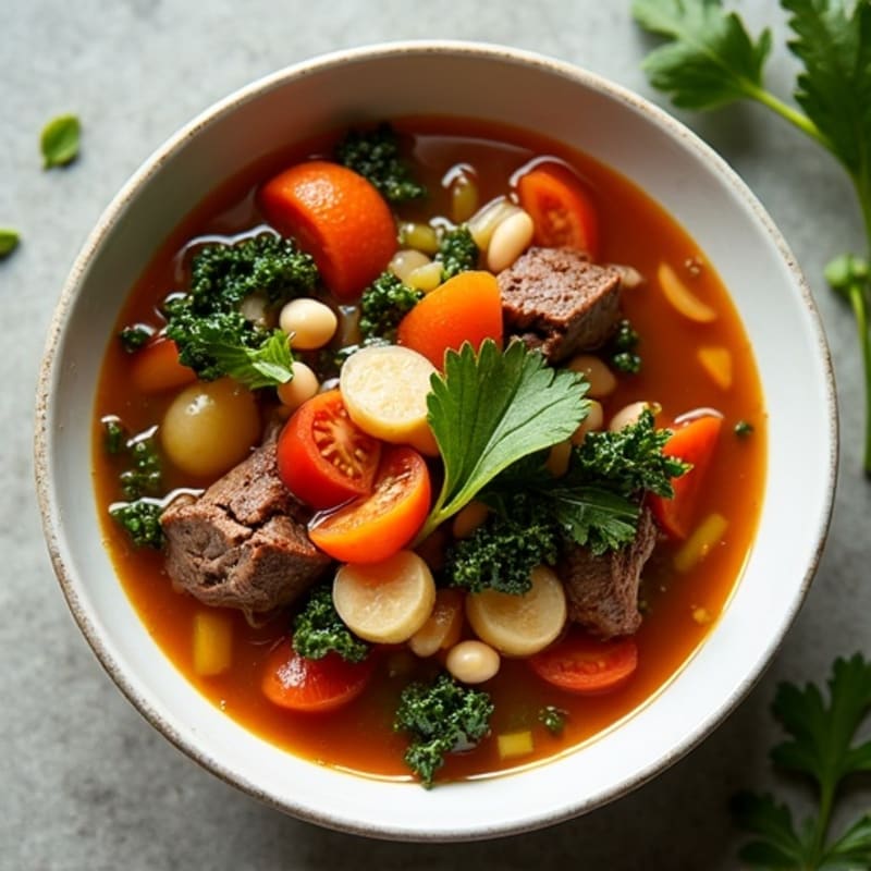 Hearty Grass-Fed Beef and Vegetable Soup