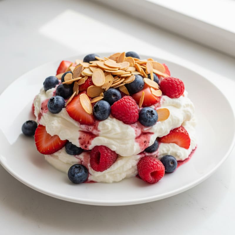 Greek Yogurt Protein Parfait with Mixed Berries