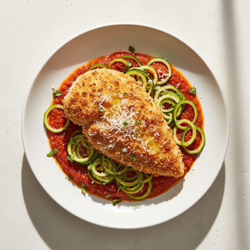 Parmesan-Crusted Chicken with Marinara