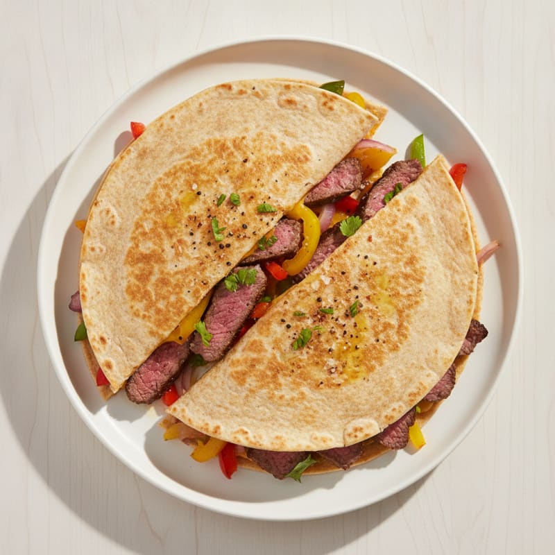 Seared Steak Quesadillas with Peppers