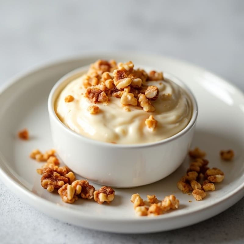 Creamy Greek Yogurt Protein Pudding with Chopped Walnuts