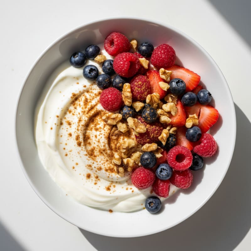 Creamy Greek Yogurt Protein Bowl with Mixed Berries