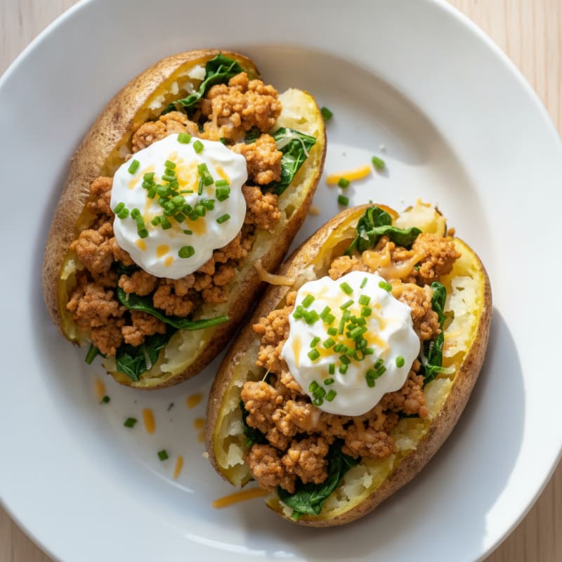Loaded Baked Potatoes with Chives
