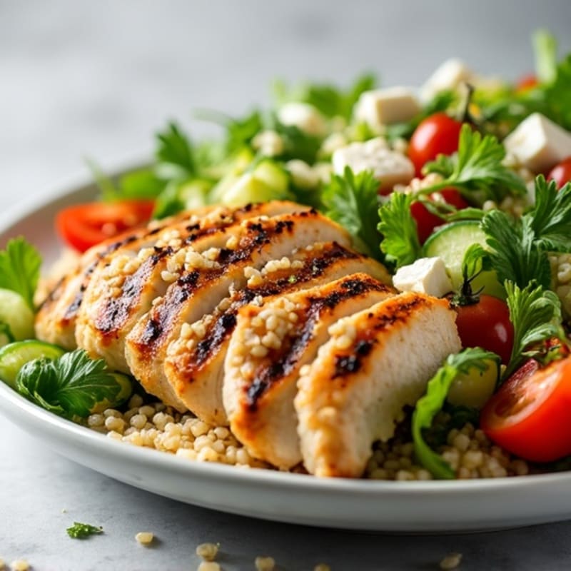 Grilled Chicken and Quinoa Salad with Fresh Herbs