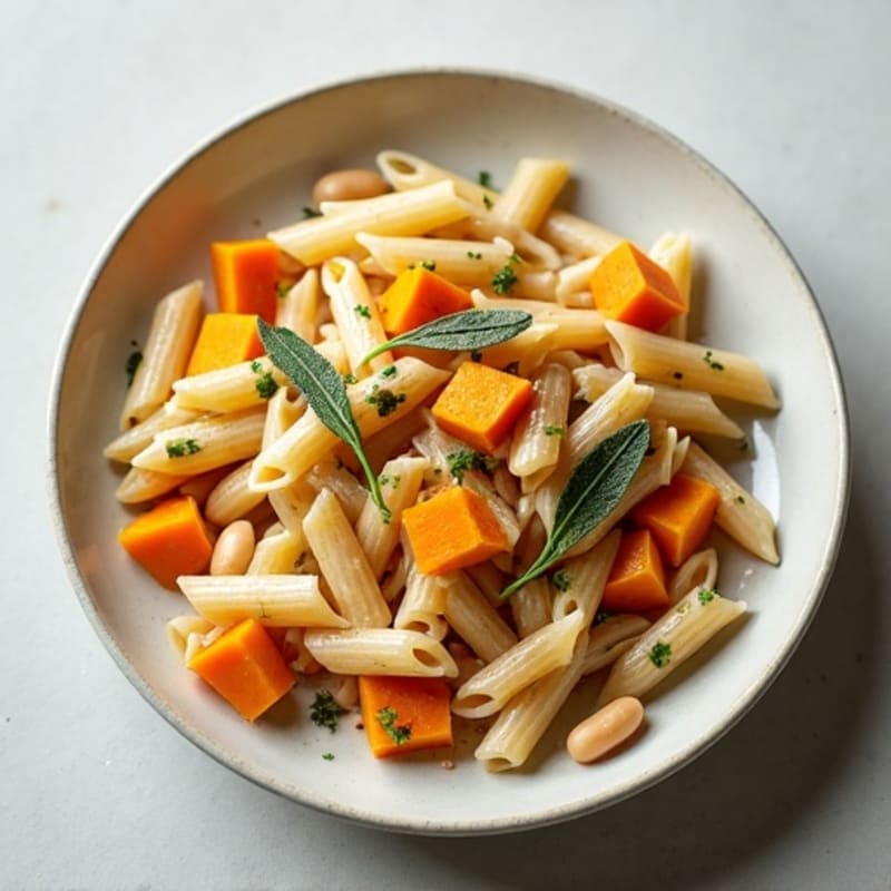 Creamy Roasted Butternut Squash Pasta with Sage