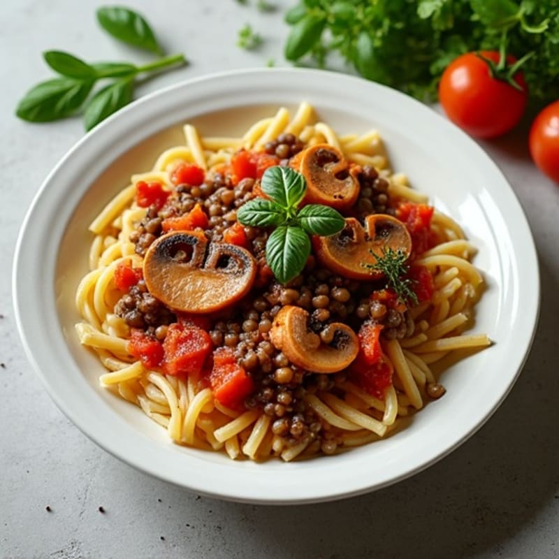 Rich Mushroom Ragu with Fresh Herbs and Whole Wheat Pasta