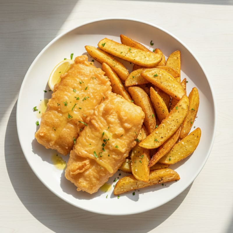 Beer-Battered Fish and Chips