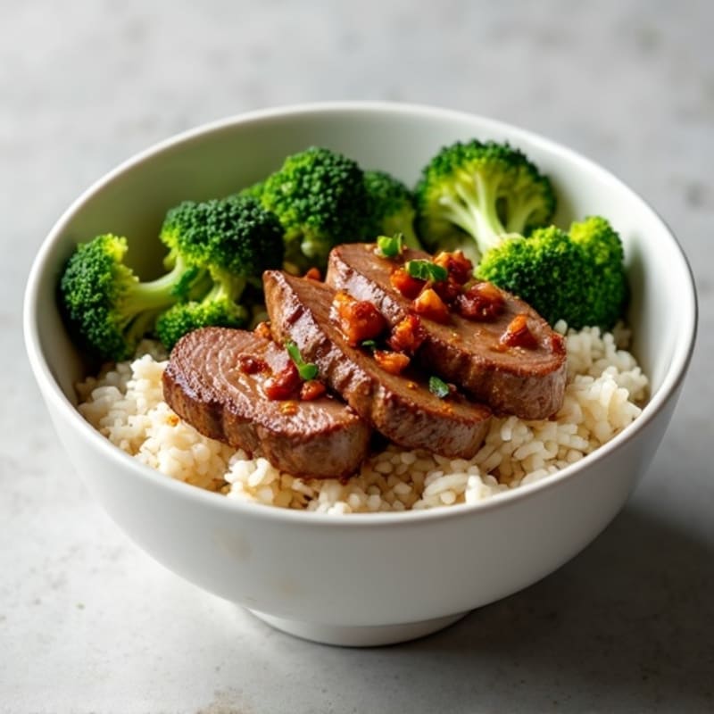 Ginger-Garlic Beef and Broccoli Rice Bowl