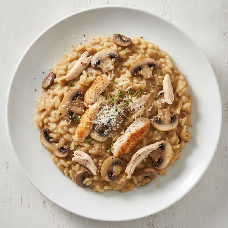 Creamy Mushroom Risotto with Parmesan