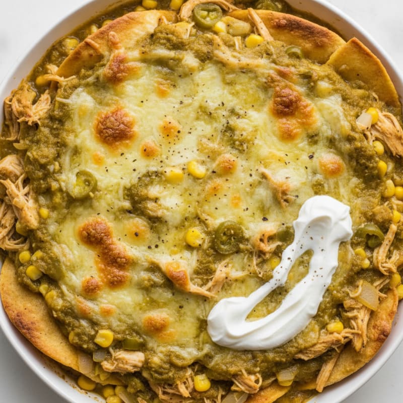 Chicken Enchilada Bake with Green Chile