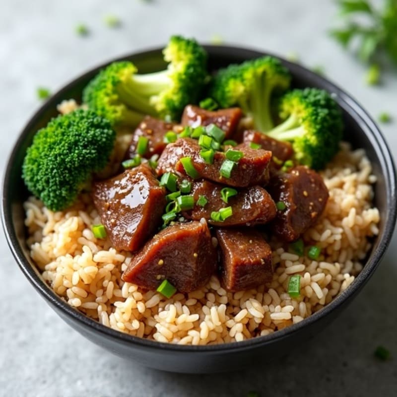 Ginger-Garlic Beef and Broccoli Rice Bowl