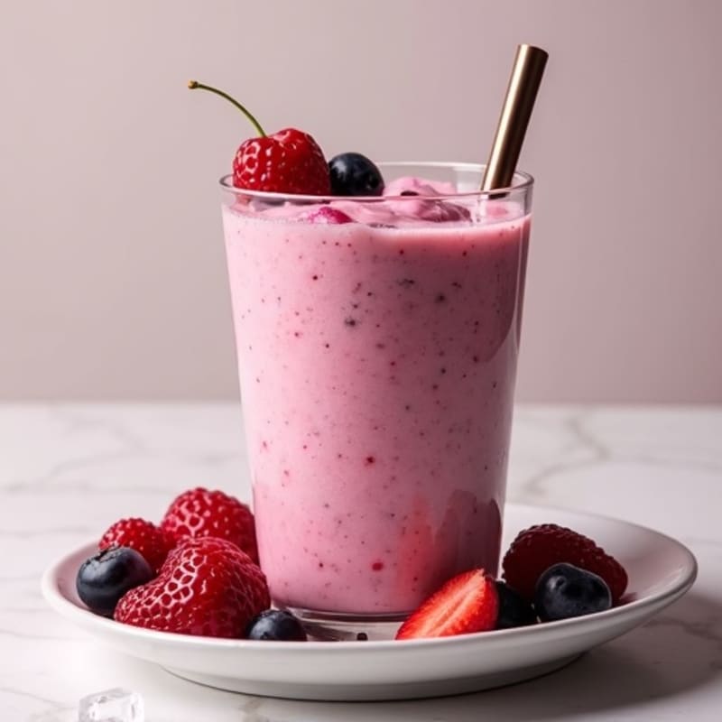 High-Protein Berry Smoothie with Cottage Cheese